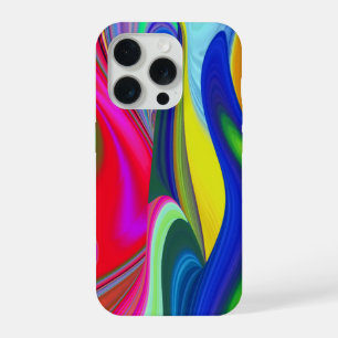 サマーレインボー、抽象芸術3Dレインボワート iPhone 15 PROケース