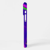 サマーレインボー、抽象芸術3Dレインボワート iPhoneケース (左側面)