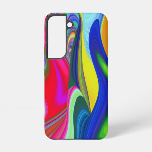 サマーレインボー、抽象芸術3Dレインボワート SAMSUNG GALAXY S22ケース