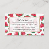サマーレッドグリーンスイカの水の色パターン 名刺 (裏面)
