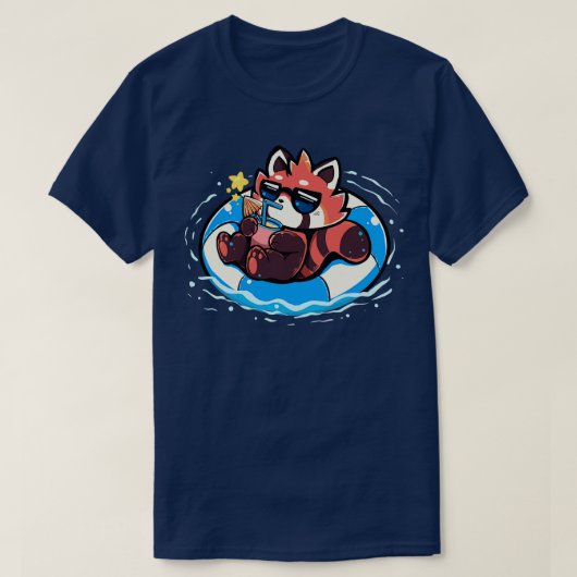 サマーレッドパンダ Tシャツ (デザイン正面)