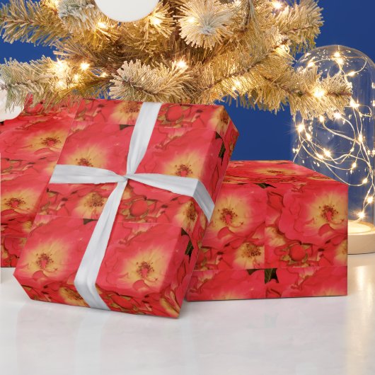 サマーレッドローズラッピング紙 ラッピングペーパー (クリスマス)