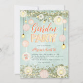 サマーレトロお洒落ガーデンパーティースウィート16 招待状 (正面)