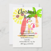 サマーレトロクリスマスパーティーサンタクロース招待状 招待状 (正面)