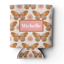 サマーレトロバタフライプリントクーラーボックス