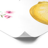 サマーレモエレガントンシトラス赤ちゃんシャワーへようこそ ポスター (角)