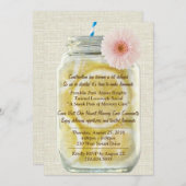 サマーレモネードメイソンジャールハウスパーティー 招待状 (正面/裏面)