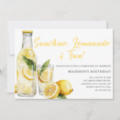 サマーレモネードBBQバースデーパーティーへの招待 招待状 (正面)
