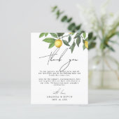 サマーレモンありがとうウェディングレセプションカード (スタンド正面)