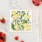 サマーレモンとレモンの花のパタペーパナプキン スタンダードカクテルナプキン (インサイチュ)