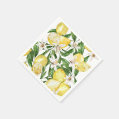 サマーレモンとレモンの花のパタペーパナプキン スタンダードカクテルナプキン (角)