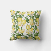 サマーレモンとレモンの花パターン クッション (裏面)