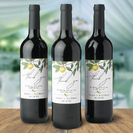 サマーレモングリーンリーありがとうござ結婚う ワインラベル