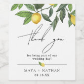 サマーレモングリーンリーありがとうござ結婚う ワインラベル (シングルラベル)