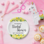 サマーレモンシトラスブライダルシャワーイエロー鮮やか ペーパープレート (パーティー)