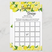サマーレモンシトラスブライダルシャワービンゴパーティーゲーム (正面/裏面)