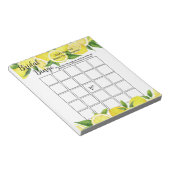 サマーレモンシトラスブライダルシャワービンゴパーティーゲーム ノートパッド (アングル)