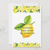 サマーレモンシトラスブライダルシャワービンゴパーティーゲーム 招待状 (裏面)