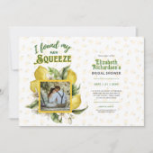 サマーレモンスクイーズ写真ブライダルシャワー 招待状 (正面)