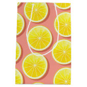 サマーレモンスライスパターン ミディアムペーパーバッグ (裏面)