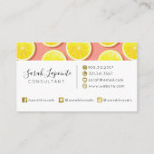 サマーレモンスライスパターン 名刺 (裏面)