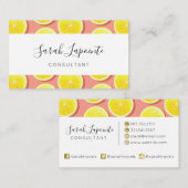 サマーレモンスライスパターン 名刺 (正面/裏面)