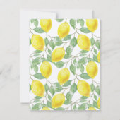 サマーレモンツリーボタニカル陽気イエローグリーン 出欠カード (裏面)