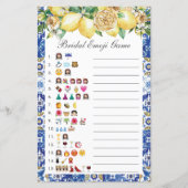 サマーレモンフラワーブライダルシャワー ピクチャーゲーム (正面)