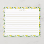 サマーレモンフルーツパターンブライダルシャワーレシピ (裏面)