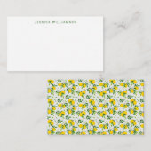 サマーレモンフルーツ名前をカスタムするギフトエンクロージャ ノートカード (正面/裏面)