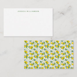 サマーレモンフルーツ名前をカスタムするギフトエンクロージャ ノートカード