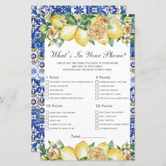 サマーレモンフローラベビーあなたの携帯ゲームの何 (正面/裏面)