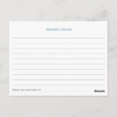 サマーレモンブライダルシャワーレシピフォーザブライド ポストカード (裏面)