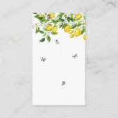 サマーレモンブライダルシャワー |レシピ要求 エンクロージャーカード (裏面)