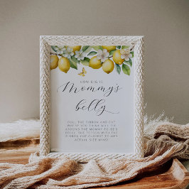 サマーレモンベビーシャワーママのおなかの大きさ ポスター