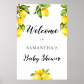 サマーレモンベビーシャワー歓迎の看板ポスター ポスター (正面)