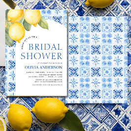 サマーレモンメインスクイーズブライダルシャワー 招待状