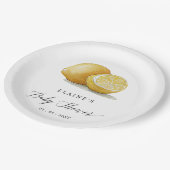 サマーレモンライムシトラスベビーシャワー ペーパープレート (アングル)