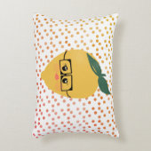 サマーレモン漫画の手を描いたドードル アクセントクッション (正面(垂直))