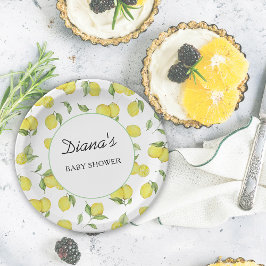 サマーレモン赤ちゃんシャワー ペーパープレート