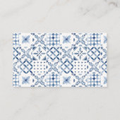 サマーレモン&タイル地中海のブライダルシャワー エンクロージャーカード (裏面)