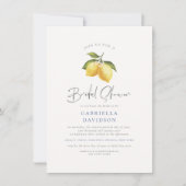 サマーレモン&タイル地中海のブライダルシャワー 招待状 (正面)