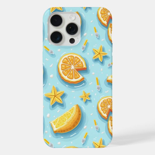 サマーレモンiPHONE 15 PRO MAXケース iPhoneケース (裏面)