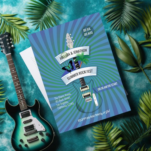 サマーロックフェスティバル結婚式招待状 招待状