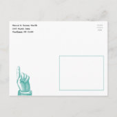 サマーロブスターボイルパーティーアクア インビテーションポストカード (裏面)