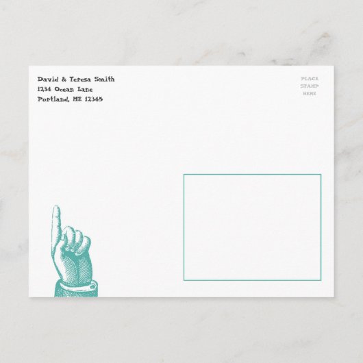 サマーロブスターボイルパーティーアクア インビテーションポストカード (裏面)