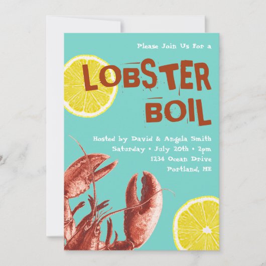サマーロブスターボイルパーティーアクア 招待状 (正面)