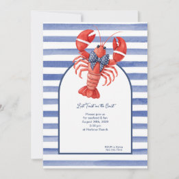 サマーロブスター ストライプ 招待状