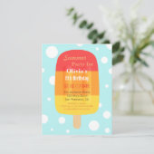 サマーロリカラフルーポピュシクルアイスクリームパーティー 招待状 (スタンド正面)