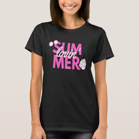 サマーロヴィンビーチウェアおもしろい Tシャツ (正面)